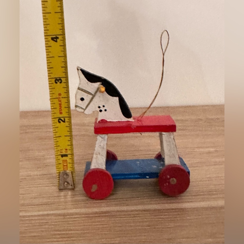 Vintage Wooden Rocking Horse Ornament - Picture 4 of 4
